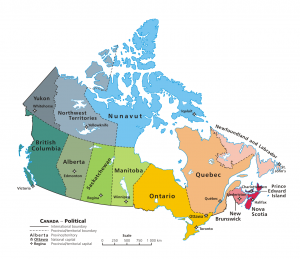 Canada, map